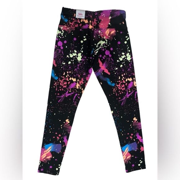 Justice Girls Athletic Paint Splatter Full Length Leggings - Picture 9 of 9